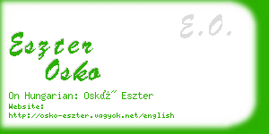 eszter osko business card